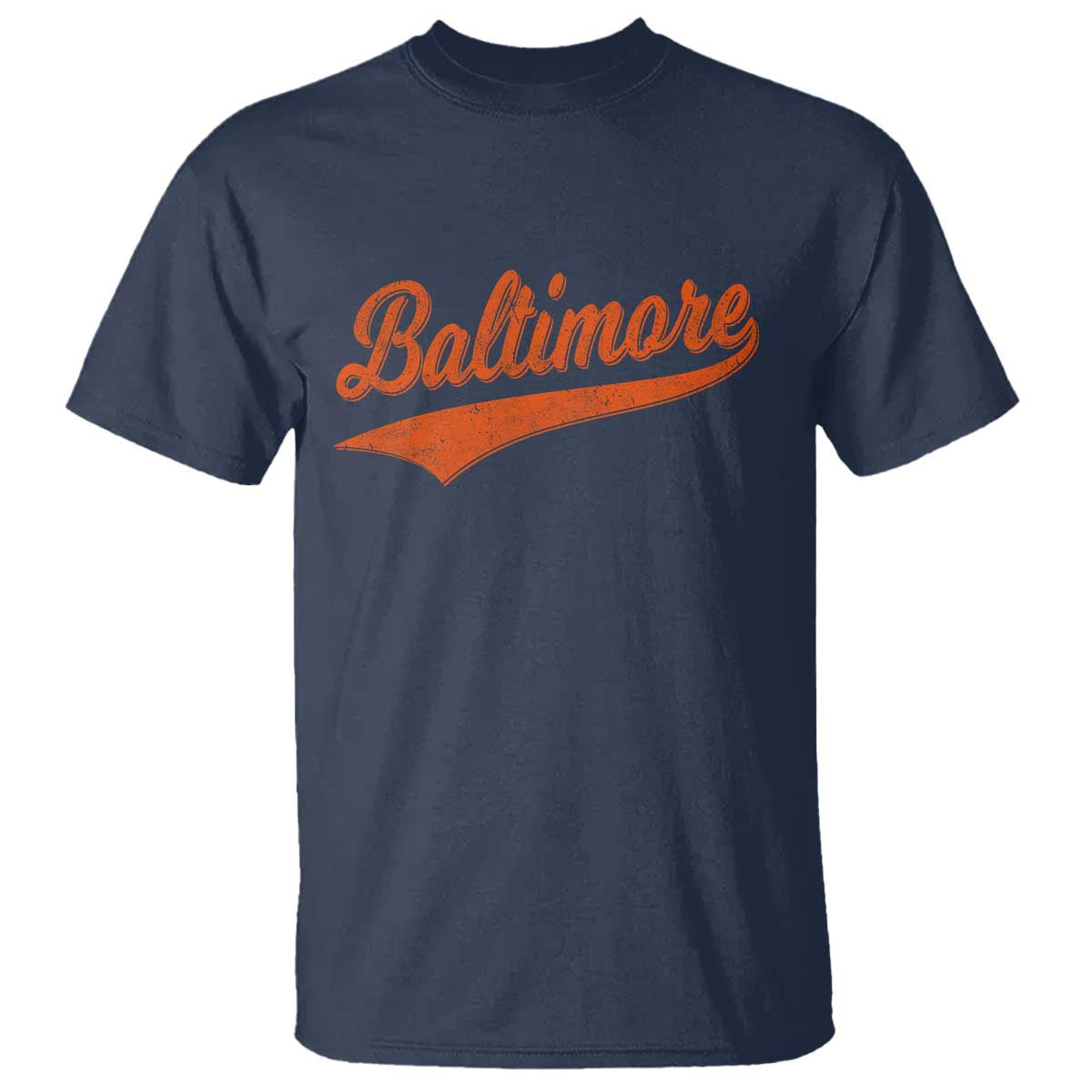 Baltimore Script Retro Baseball Sport Lovers City Pride T Shirt