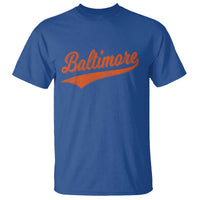 Baltimore Script Retro Baseball Sport Lovers City Pride T Shirt