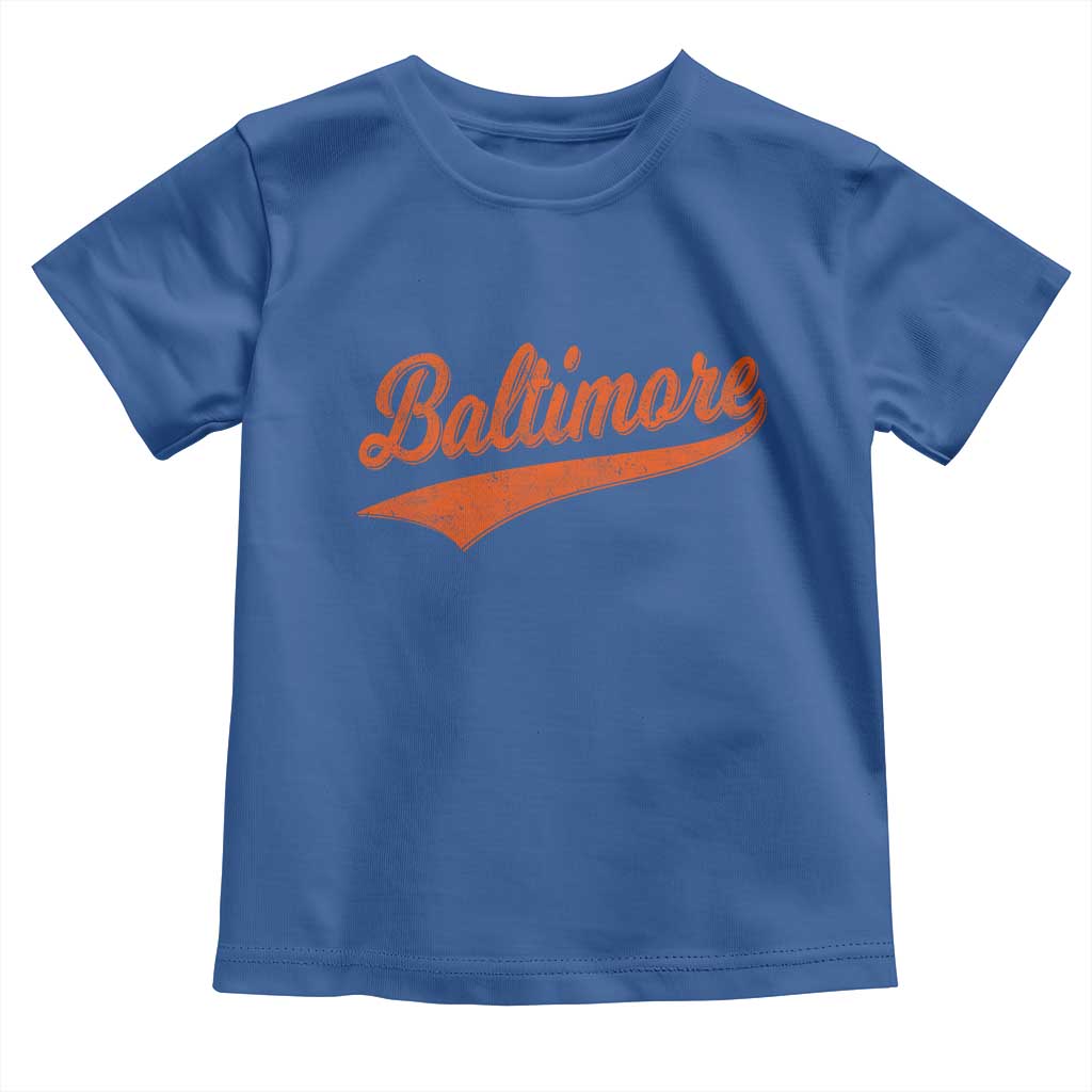 Baltimore Script Retro Baseball Sport Lovers City Pride Toddler T Shirt