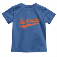 Baltimore Script Retro Baseball Sport Lovers City Pride Toddler T Shirt