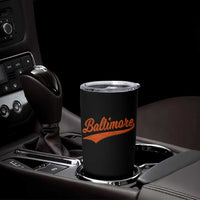 Baltimore Script Retro Baseball Sport Lovers City Pride Tumbler Cup