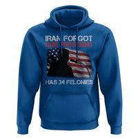 Iran Forgot Our President Has 34 Felonies Hoodie Funny Political Satire Vintage American Flag