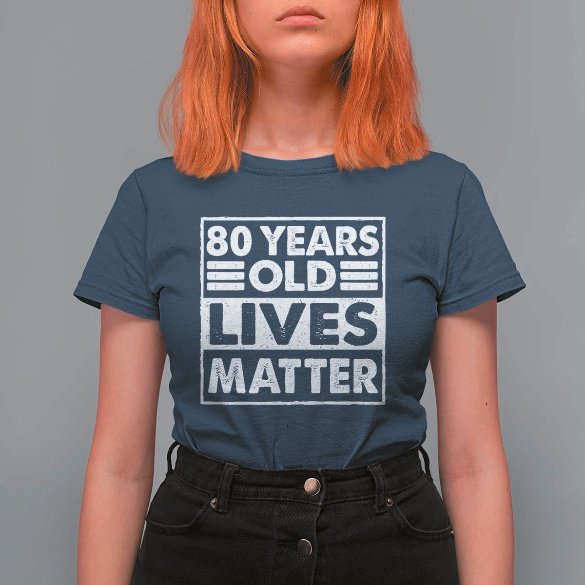 80th Birthday T Shirt For Women 80 Years Old Lives Matter Elderly Senior