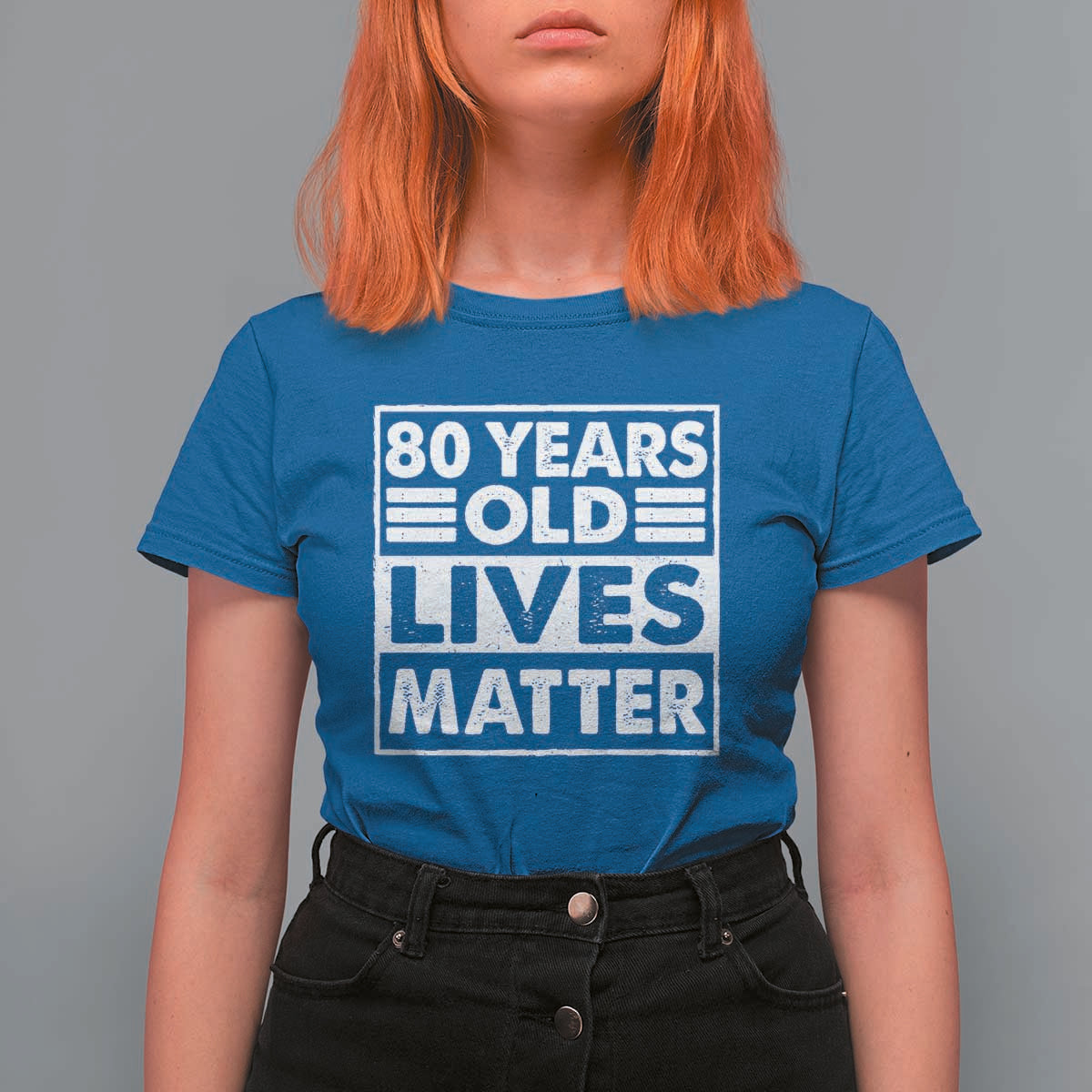 80th Birthday T Shirt For Women 80 Years Old Lives Matter Elderly Senior