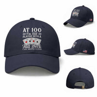 100th Birthday Poker Lover Baseball Cap At 100 I Am Still Playing With A Full Deck I Just Shuffle Slower