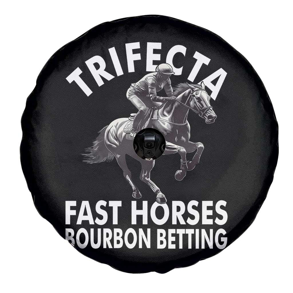 Funny Trifecta Fast Horses Bourbon Betting Spare Tire Cover Horse Racing Betting