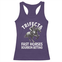 Funny Trifecta Fast Horses Bourbon Betting Racerback Tank Top Horse Racing Betting