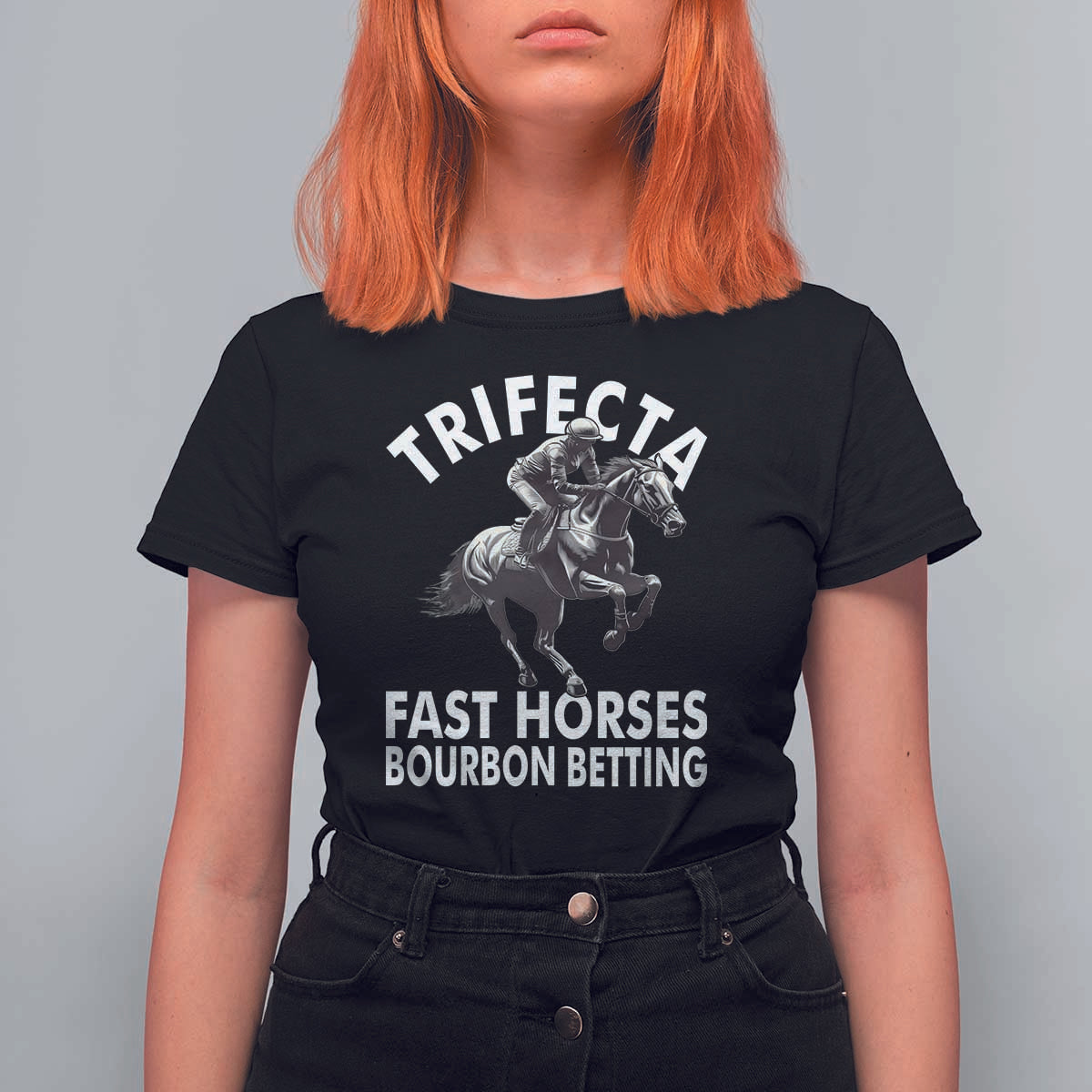 Funny Trifecta Fast Horses Bourbon Betting T Shirt For Women Horse Racing Betting