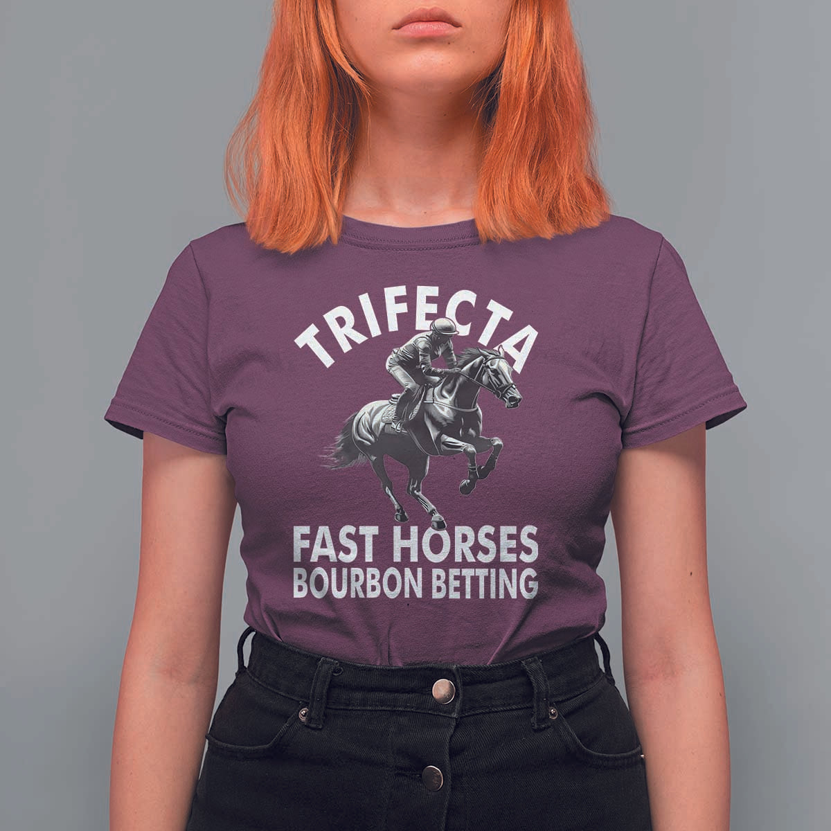 Funny Trifecta Fast Horses Bourbon Betting T Shirt For Women Horse Racing Betting