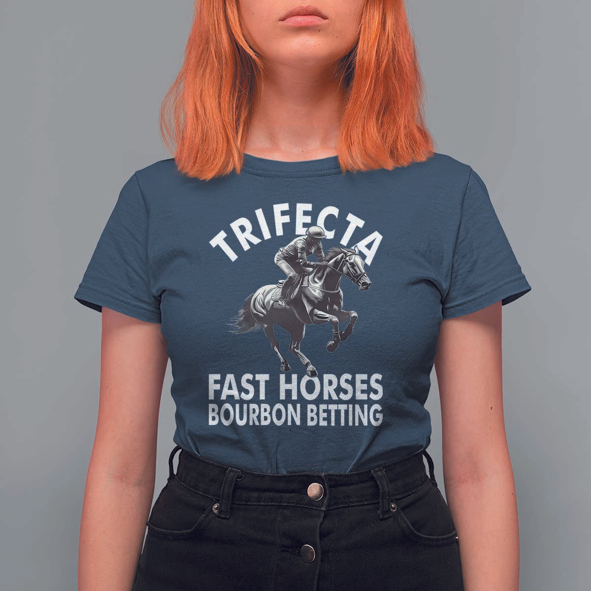 Funny Trifecta Fast Horses Bourbon Betting T Shirt For Women Horse Racing Betting
