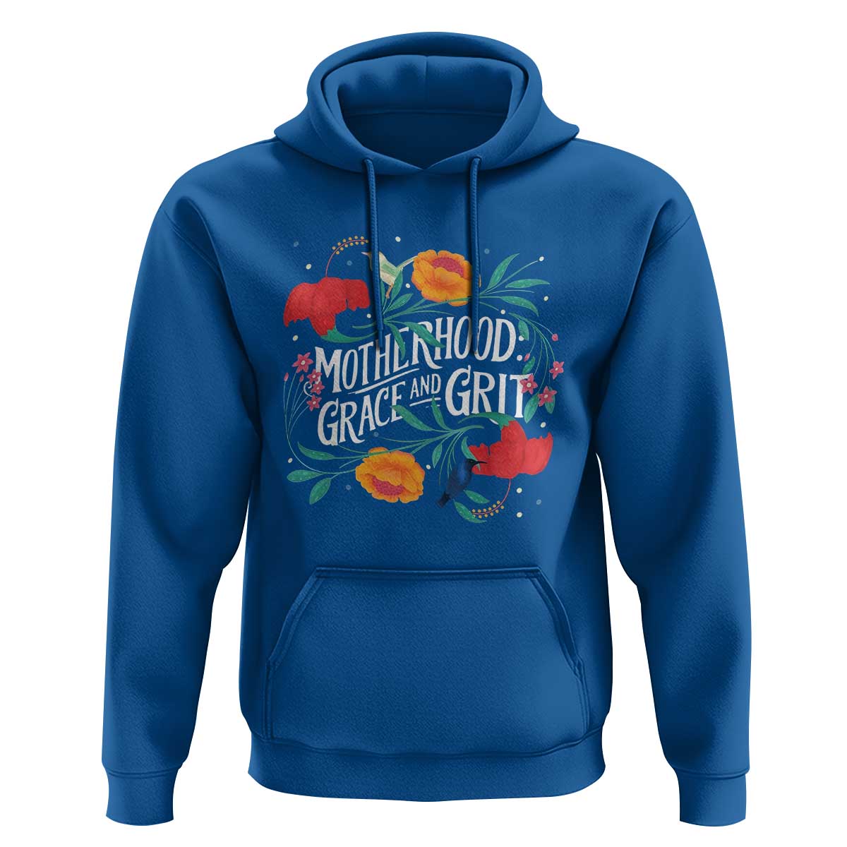 Motherhood Grace And Grit Hoodie Boho Floral Mother's Day