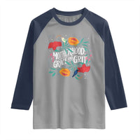 Motherhood Grace And Grit Raglan Shirt Boho Floral Mother's Day