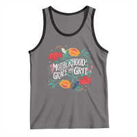 Motherhood Grace And Grit Tank Top Boho Floral Mother's Day