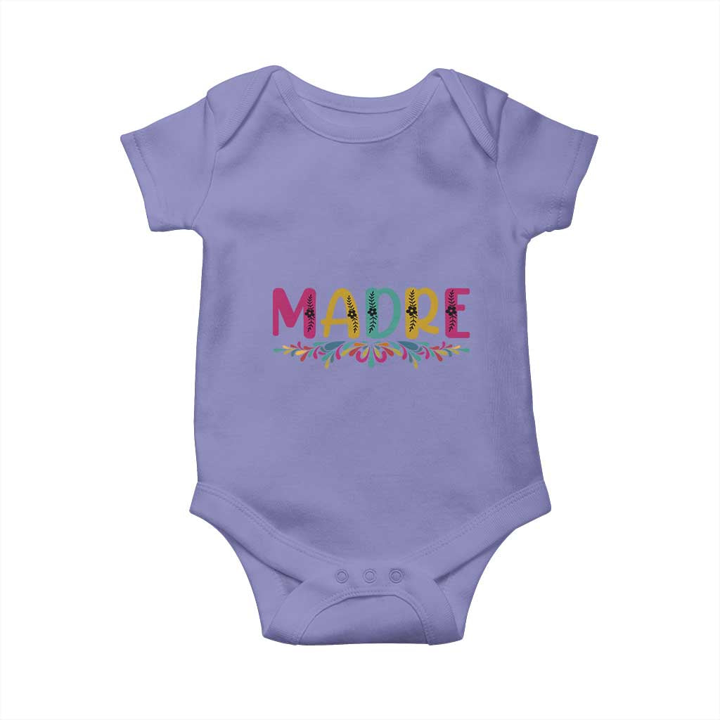 Funny Mexican Spanish Latina Mom Madre Baby Onesie Mexican Flowers