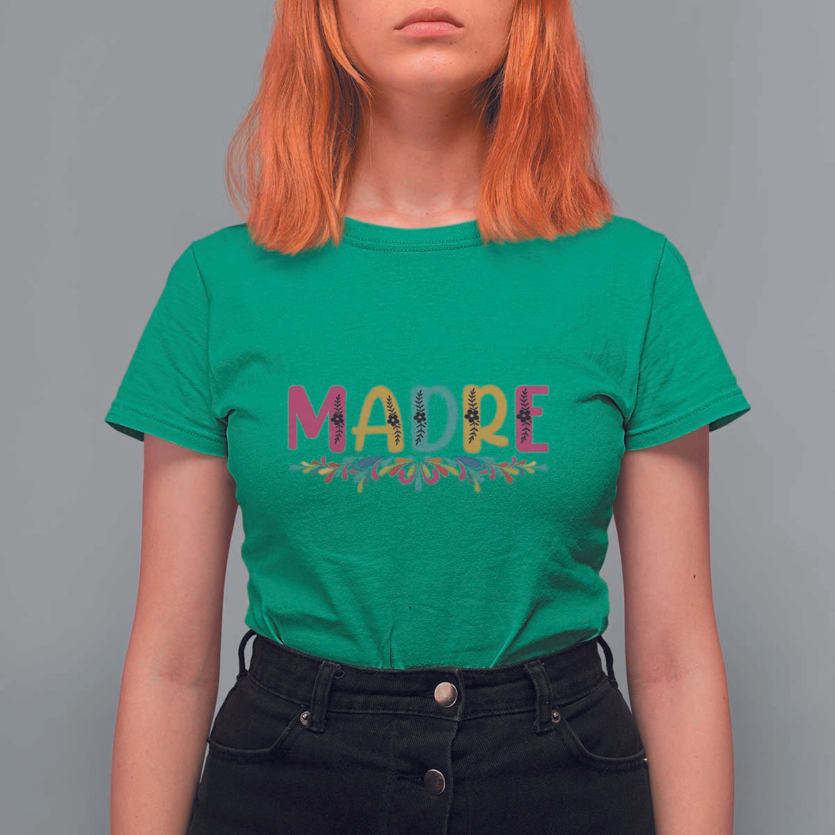 Funny Mexican Spanish Latina Mom Madre T Shirt For Women Mexican Flowers