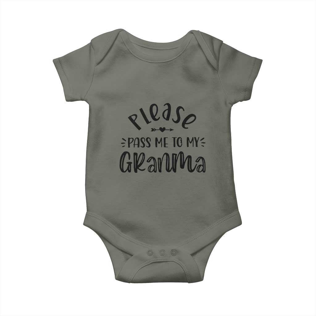 Funny Please Pass Me To My Grandma Baby Onesie Soon To Be Grandma