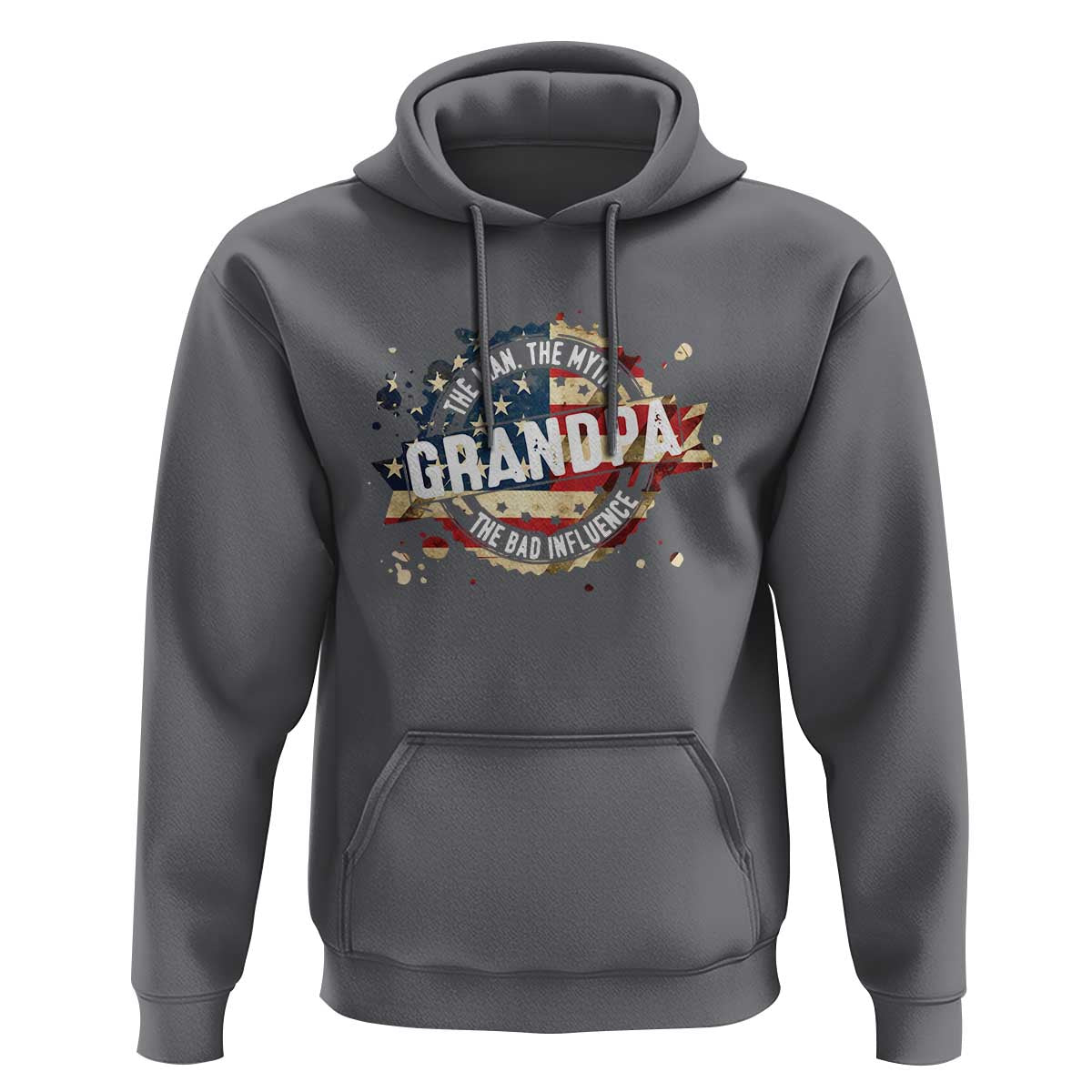 Funny Grandpa The Man The Myth The Bad Influence Hoodie Fathers Day