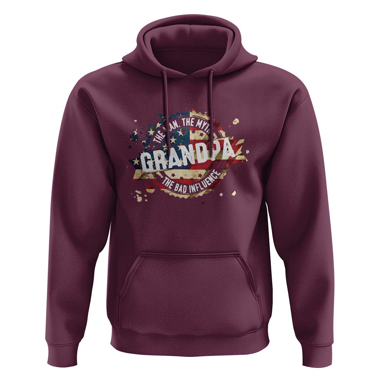 Funny Grandpa The Man The Myth The Bad Influence Hoodie Fathers Day