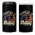 Funny Promoted To Daddy 2025 4 in 1 Can Cooler Tumbler Newborn Vintage American Flag