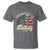 Funny Promoted To Daddy 2025 T Shirt Newborn Vintage American Flag