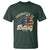 Funny Promoted To Daddy 2025 T Shirt Newborn Vintage American Flag