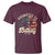 Funny Promoted To Daddy 2025 T Shirt Newborn Vintage American Flag