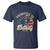 Funny Promoted To Daddy 2025 T Shirt Newborn Vintage American Flag