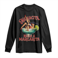 Funny Mamacita Needs A Margarita Long Sleeve Shirt Magarita Cocktail Mexican Pin Up Girl