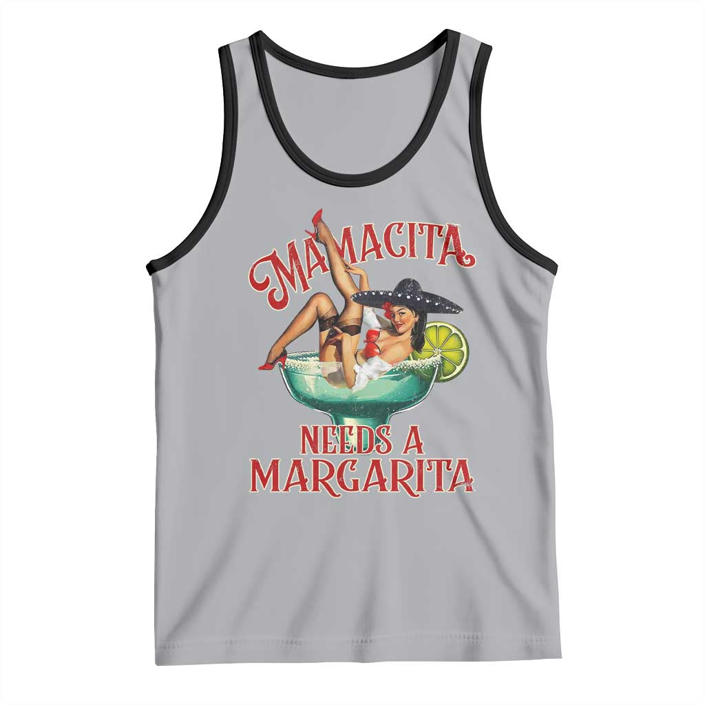 Funny Mamacita Needs A Margarita Tank Top Magarita Cocktail Mexican Pin Up Girl