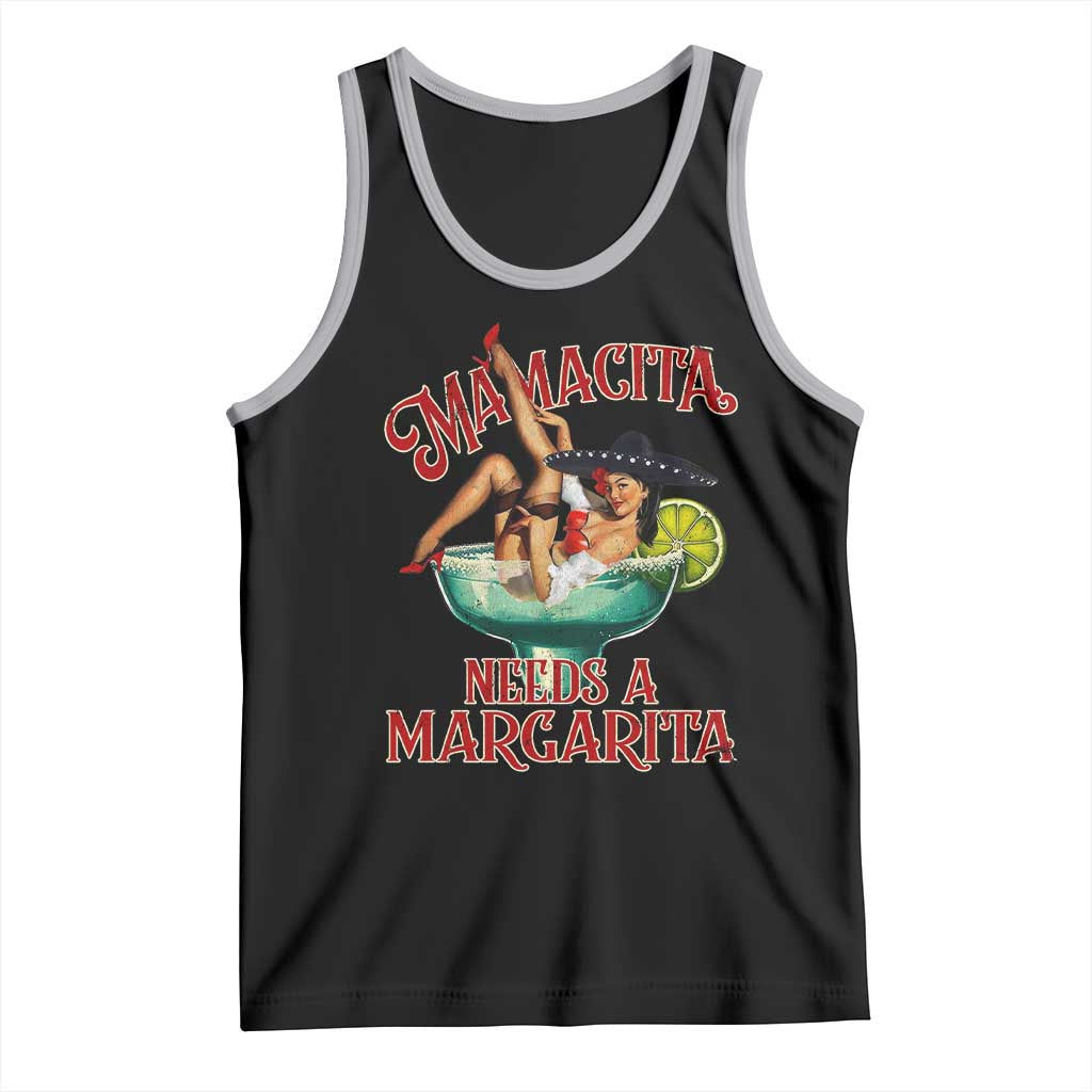 Funny Mamacita Needs A Margarita Tank Top Magarita Cocktail Mexican Pin Up Girl