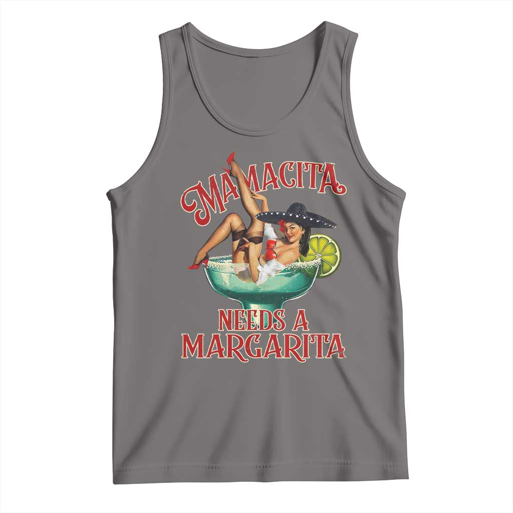 Funny Mamacita Needs A Margarita Tank Top Magarita Cocktail Mexican Pin Up Girl