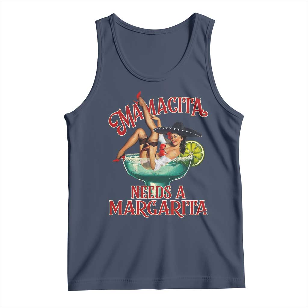Funny Mamacita Needs A Margarita Tank Top Magarita Cocktail Mexican Pin Up Girl