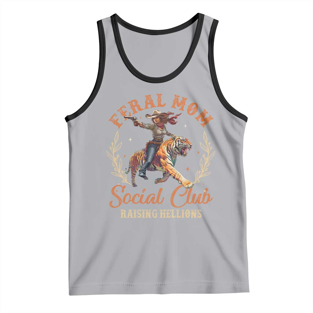 Funny Feral Mom Social Club Raising Hellions Tank Top Mother's Day