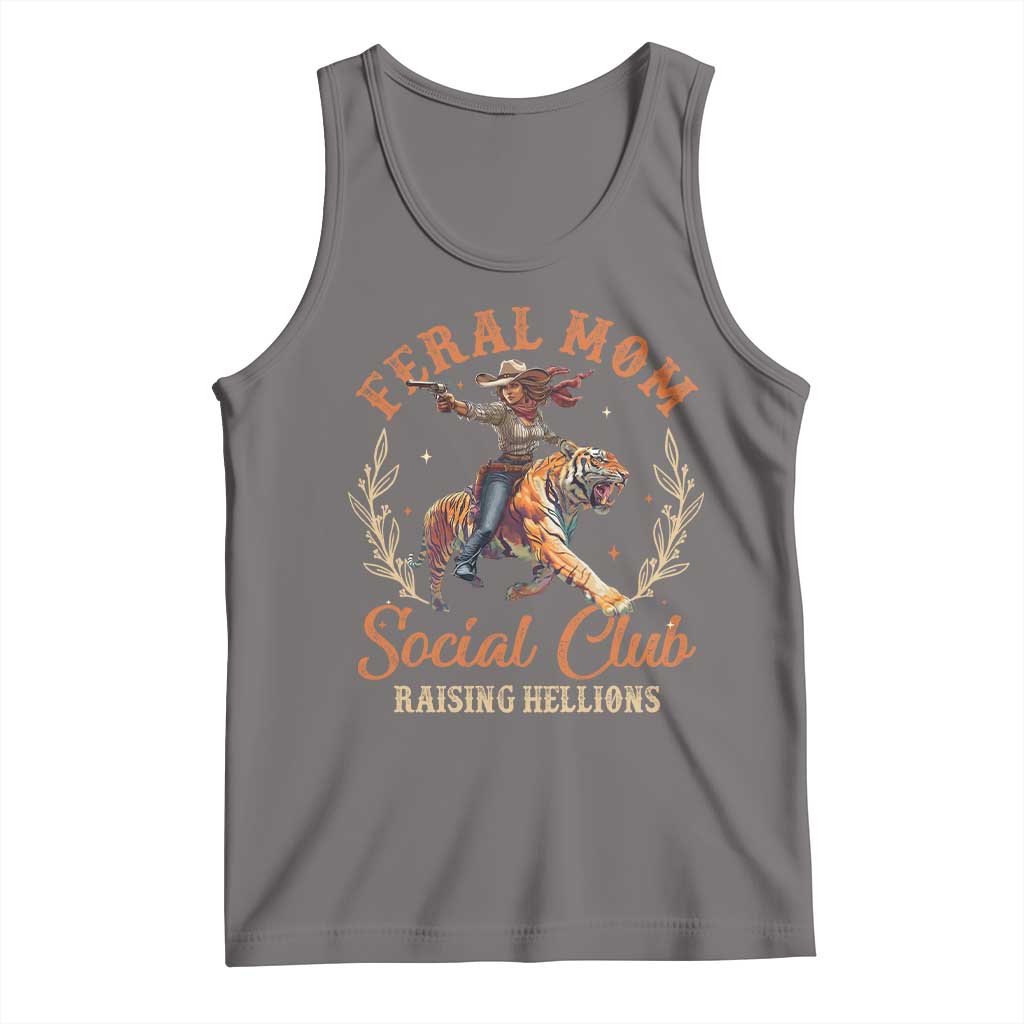 Funny Feral Mom Social Club Raising Hellions Tank Top Mother's Day