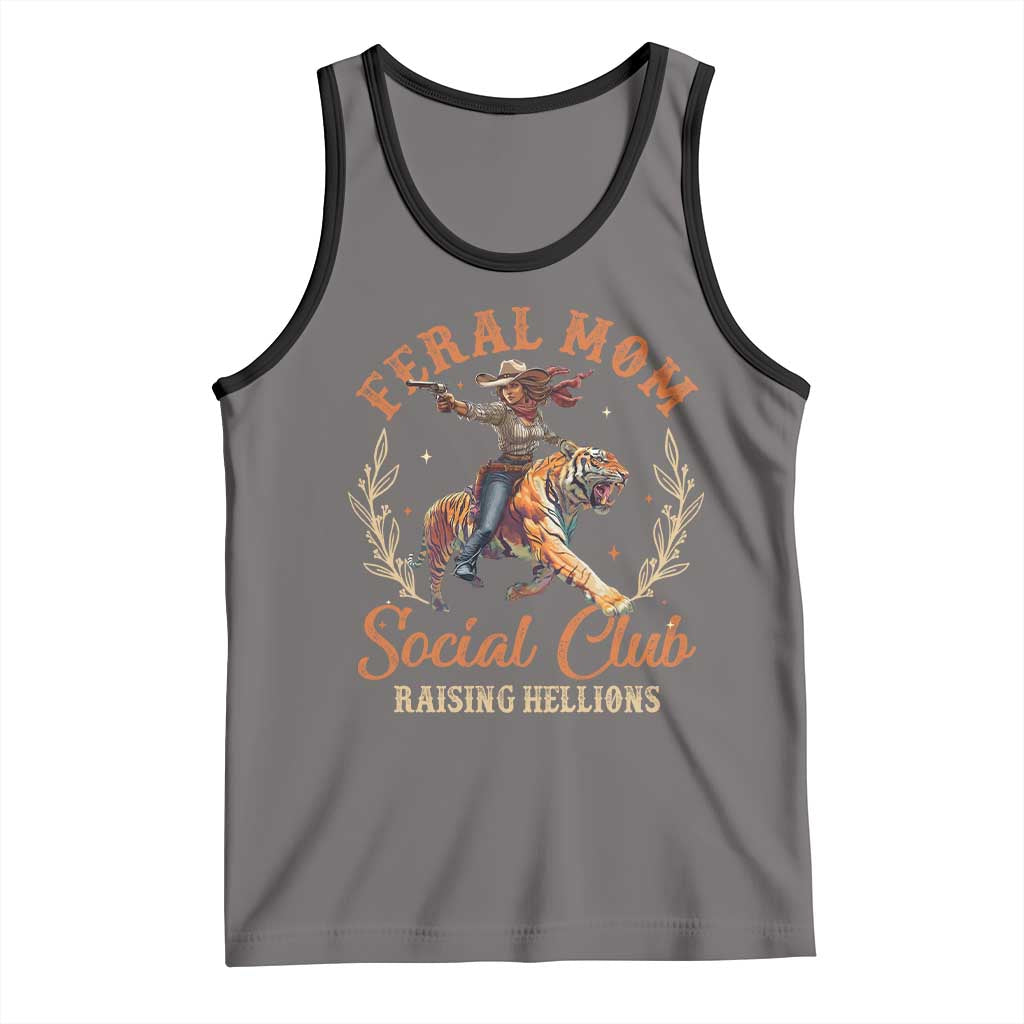 Funny Feral Mom Social Club Raising Hellions Tank Top Mother's Day