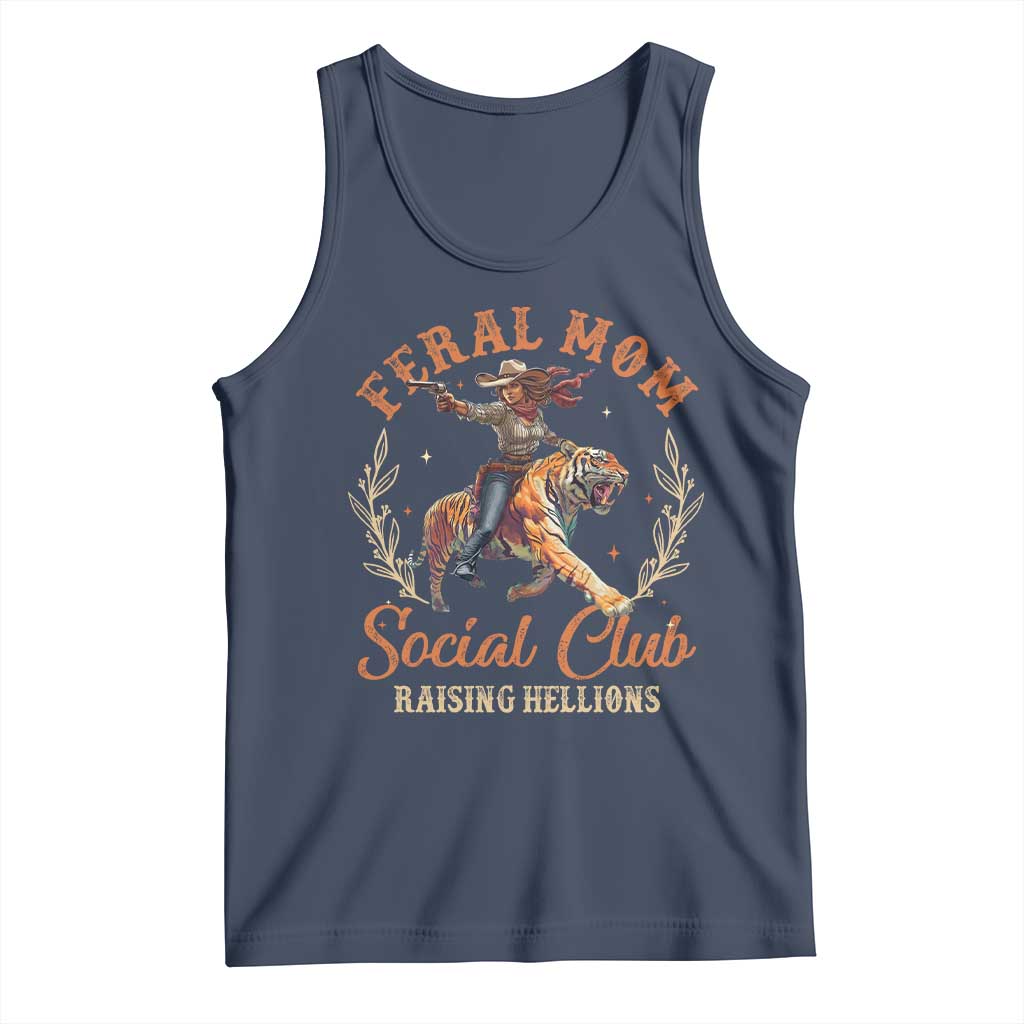 Funny Feral Mom Social Club Raising Hellions Tank Top Mother's Day