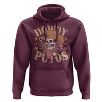 Funny Howdy Putos Hoodie Western Country Smoking Skull Cowboy