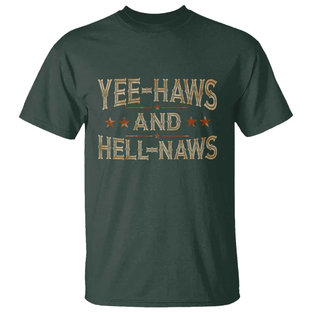 Funny Yee Haws And Hell Naws T Shirt Western Country Cowboy Star