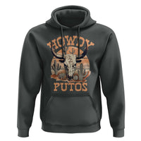 Funny Howdy Putos Hoodie Bull Skull Country Cowboy Western
