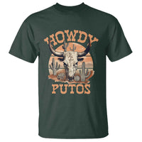 Funny Howdy Putos T Shirt Bull Skull Country Cowboy Western