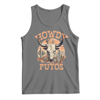 Funny Howdy Putos Tank Top Bull Skull Country Cowboy Western