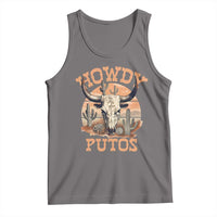 Funny Howdy Putos Tank Top Bull Skull Country Cowboy Western