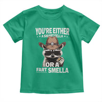 Funny You're Either A Smart Fella Or A Fart Smella Toddler T Shirt Cowboy Racoon