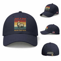 Funny Just A Dad Who Always Came Back With The Milk Baseball Cap Capybara Father's Day