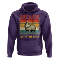Funny Just A Dad Who Always Came Back With The Milk Hoodie Capybara Father's Day