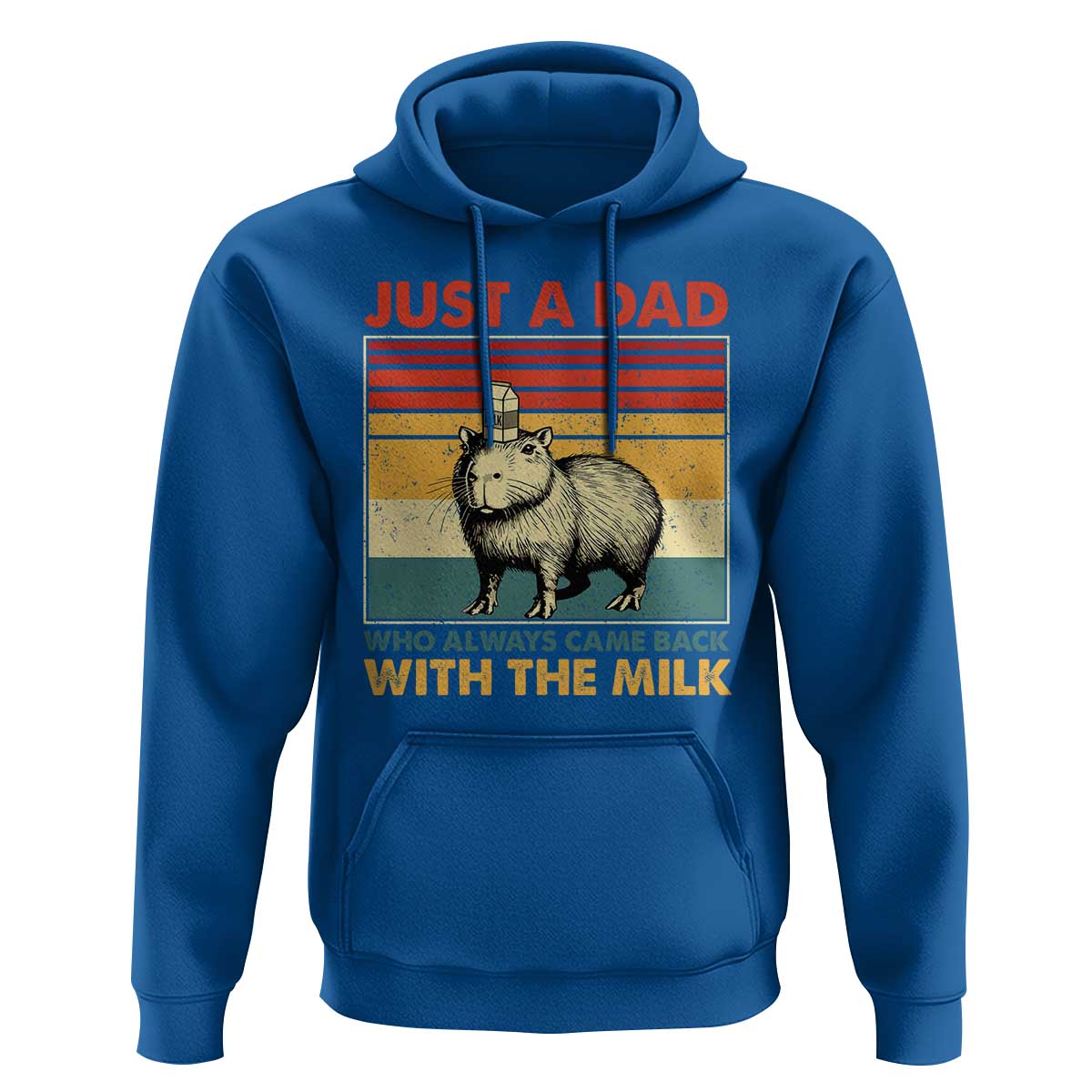 Funny Just A Dad Who Always Came Back With The Milk Hoodie Capybara Father's Day