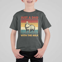 Funny Just A Dad Who Always Came Back With The Milk T Shirt For Kid Capybara Father's Day