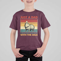 Funny Just A Dad Who Always Came Back With The Milk T Shirt For Kid Capybara Father's Day