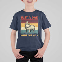 Funny Just A Dad Who Always Came Back With The Milk T Shirt For Kid Capybara Father's Day