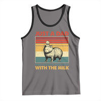 Funny Just A Dad Who Always Came Back With The Milk Tank Top Capybara Father's Day